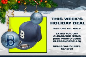 This Week’s Holiday Deal: 25% OFF ALL HATS + 10% EXTRA DISCOUNT ON CLEARANCE!
